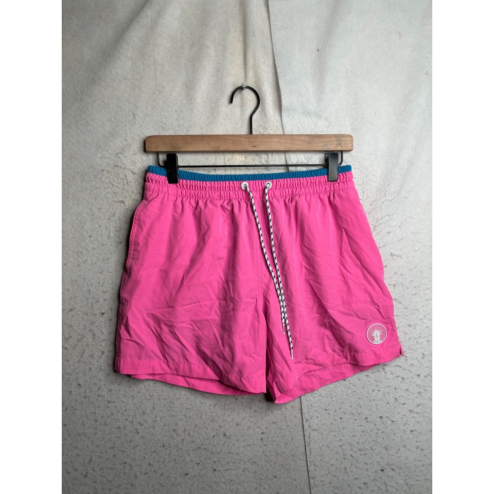 Chubbies Mens Pink Swim Trunks 5.5 Inseam Mesh Lined Shorts Medium 9140